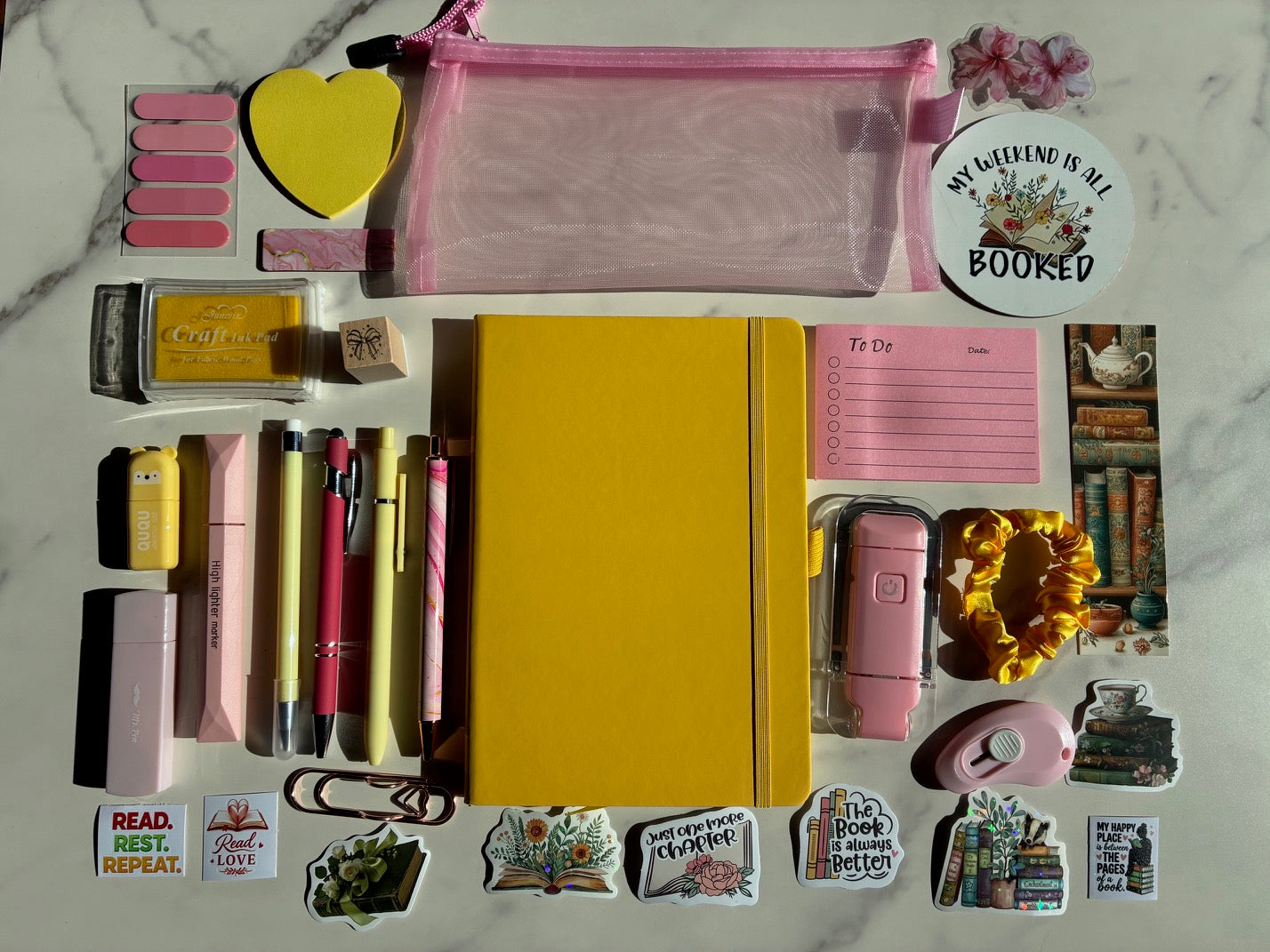 Pink and Yellow Bookish Bundle