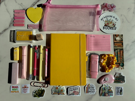 Pink and Yellow Bookish Bundle